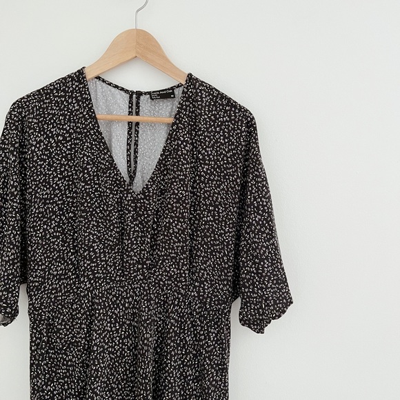 Frank & Oak Printed Short V Neck Dress M - Picture 3 of 4